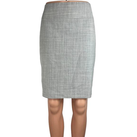 Express Design Studio Gray Straight Pencil Knee Length Career Office Skirt Sz 2 - Picture 1 of 5